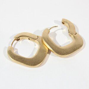 Vintage Gold Tone Square Earrings